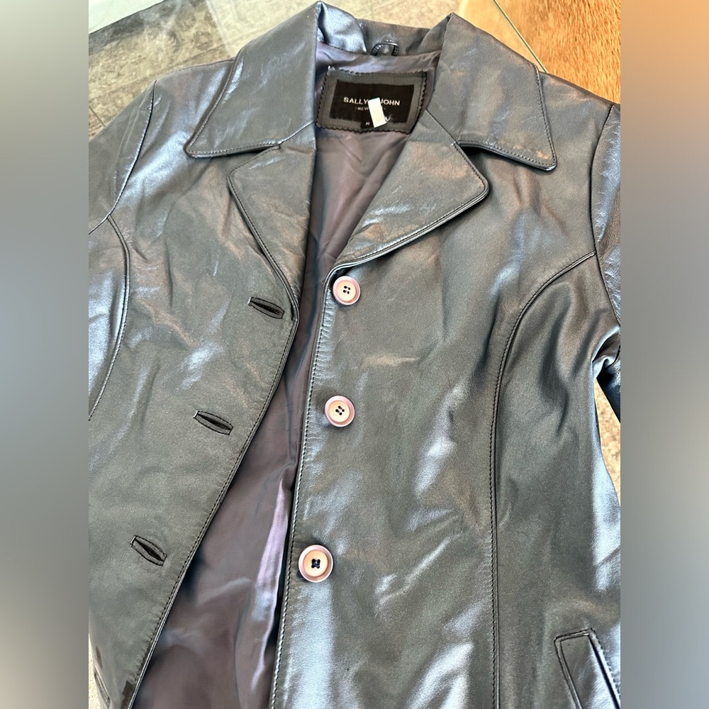 Sally & John NY Purple Leather Jacket